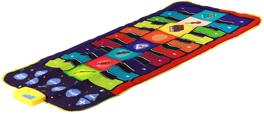 LEAN Toys 17319 Hudební edukační podložka s motivem piána a nástrojů