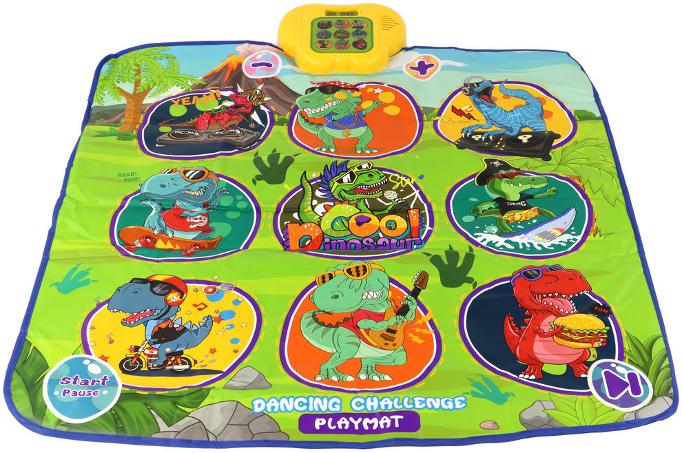 LEAN Toys 16669 Taneční podložka s motivem dinosaurů 90 × 86 cm