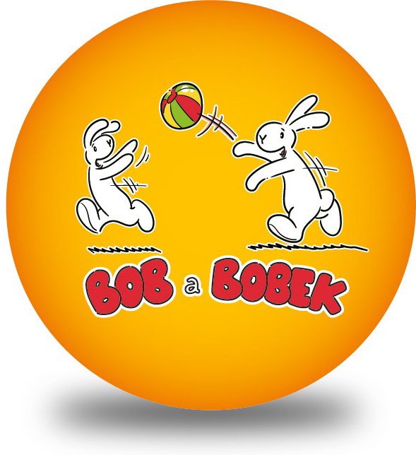 Vizopol Gumové míče Bob a Bobek, oranžový/zelený, 2 ks
