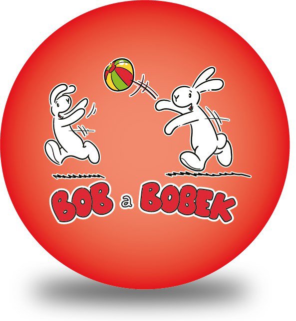 Vizopol Gumové míče Bob a Bobek, červený/modrý, 2 ks