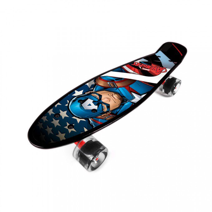 Disney Skateboard plastový max. 50 kg - Captain America Avengers