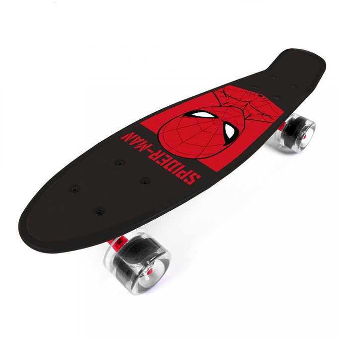 Disney Skateboard plastový max. 50 kg - Spiderman černý