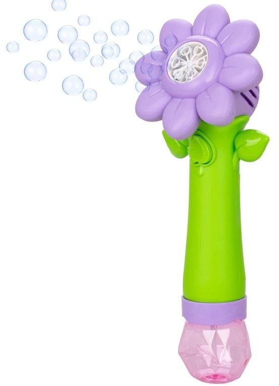 Micro Trading Sun Fun bublifukovač květina 27 cm na baterie se světlem s náplní 90 ml