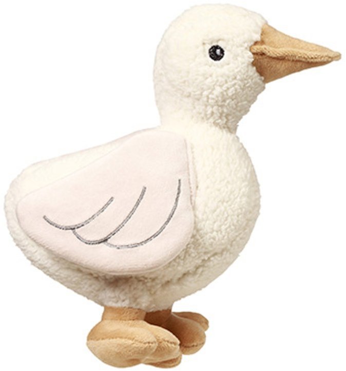 BabyOno Plyšová hračka GOOSE ZOE s chrastítkem, krémová