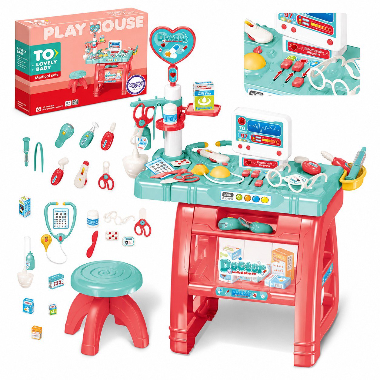 iMex Toys Interaktivní ošetřovna malého doktora 22 ks