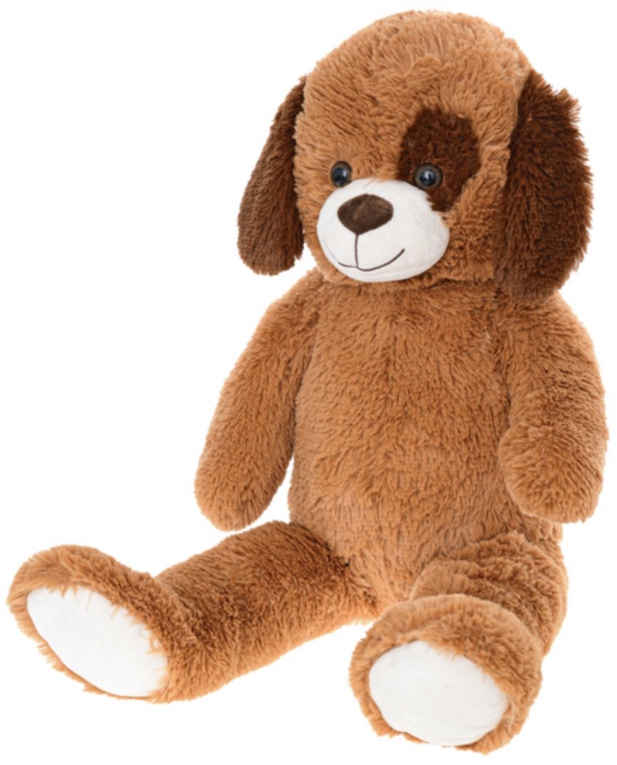 Micro Trading Plush Friends pes plyšový 80 cm, tmavě hnědý