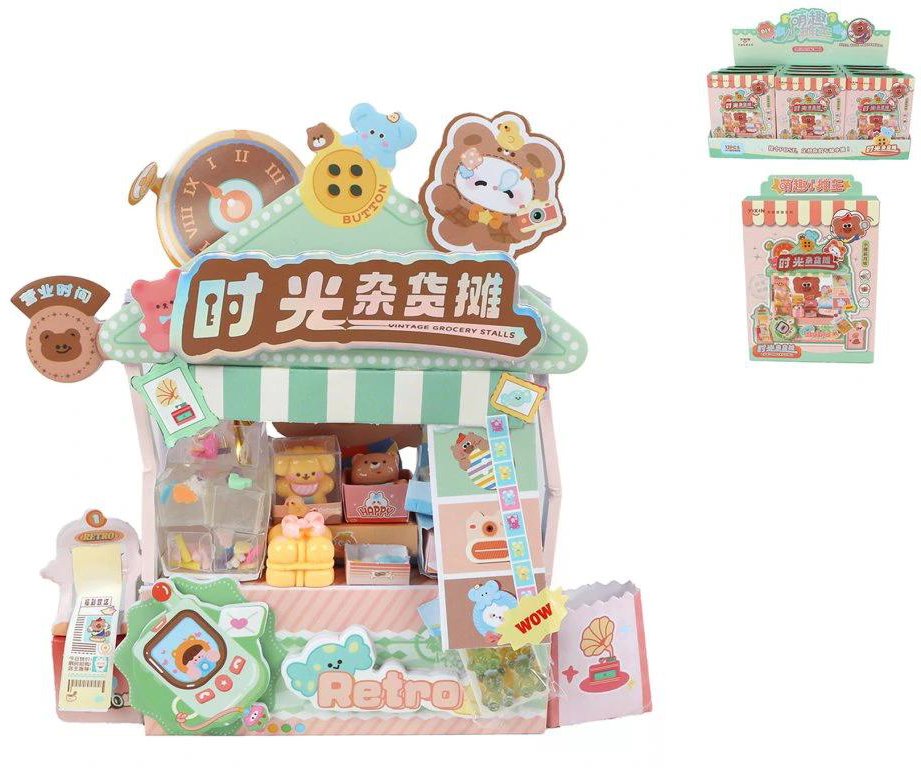 Mikrotrading Kawaii retro stánek 15,5 cm sestavovací