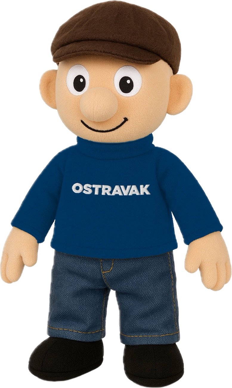 Mikrotrading Panáček Ostravak 32 cm na baterie mluvící po ostravsku