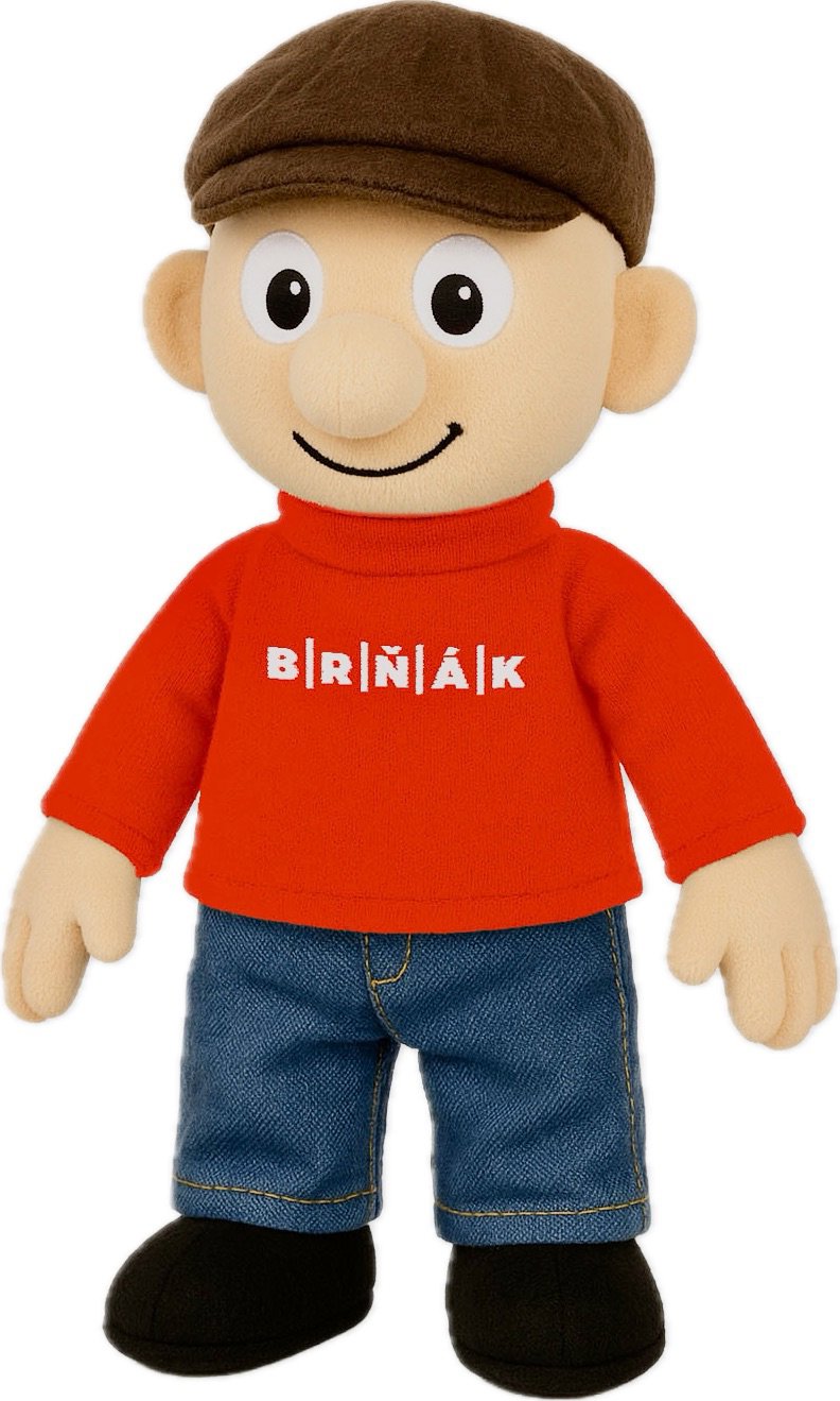 Mikrotrading Panáček Brňák 32 cm na baterie mluvící hantecem