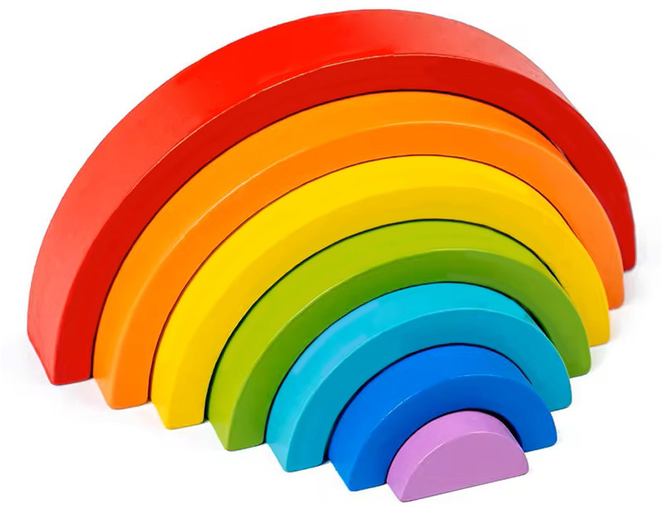 Bavytoy Dřevěná duha - balanční oblouky