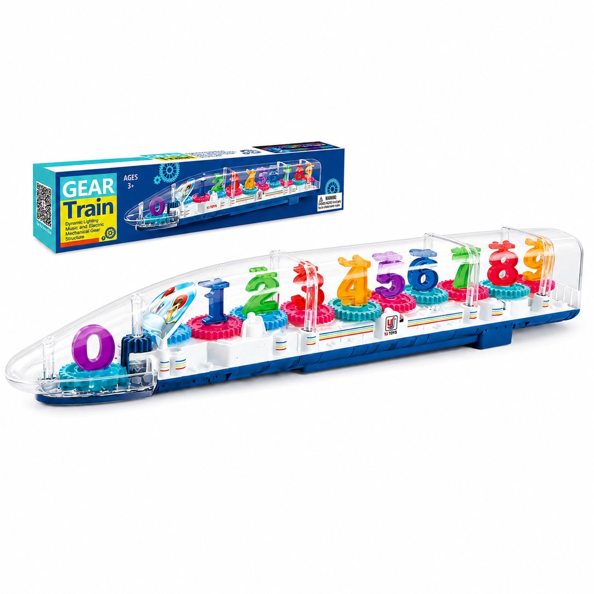 iMex Toys Jezdící interaktivní vláček se světly a zvuky 37 cm