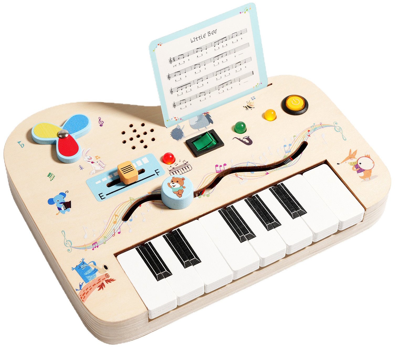 Derrson Dřevěné montessori piáno interaktivní
