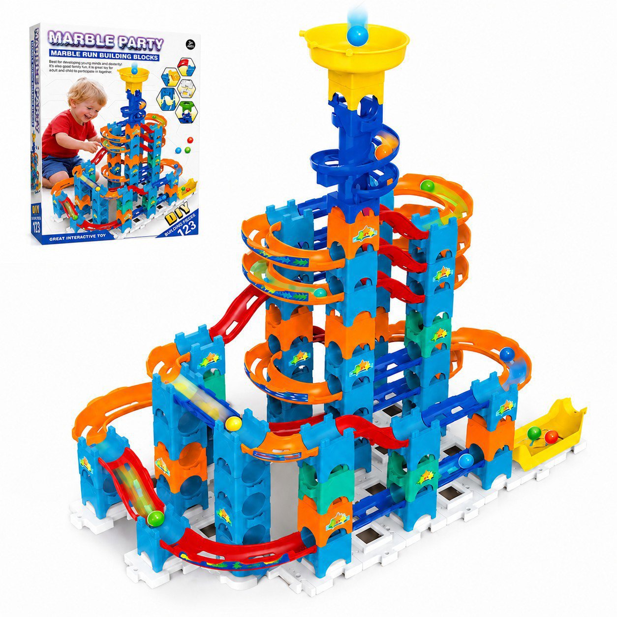 iMex Toys Kuličková dráha Fast Run G88-5, 123 ks
