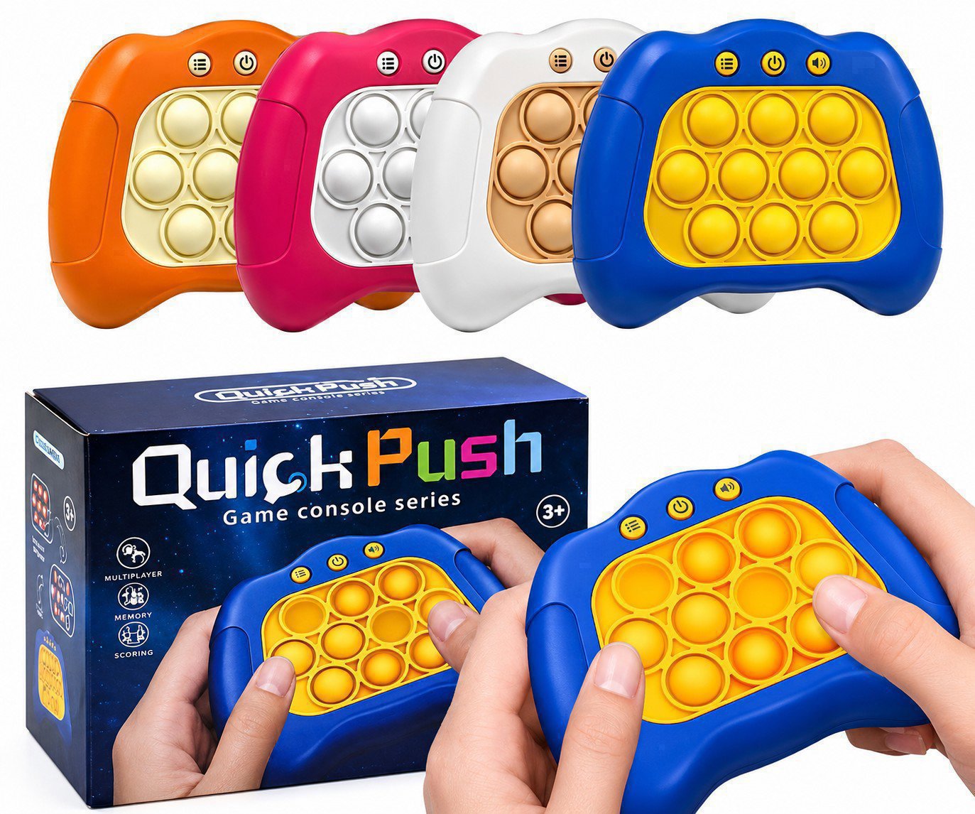 iMex Toys Herní konzole Quick Push 4 v 1