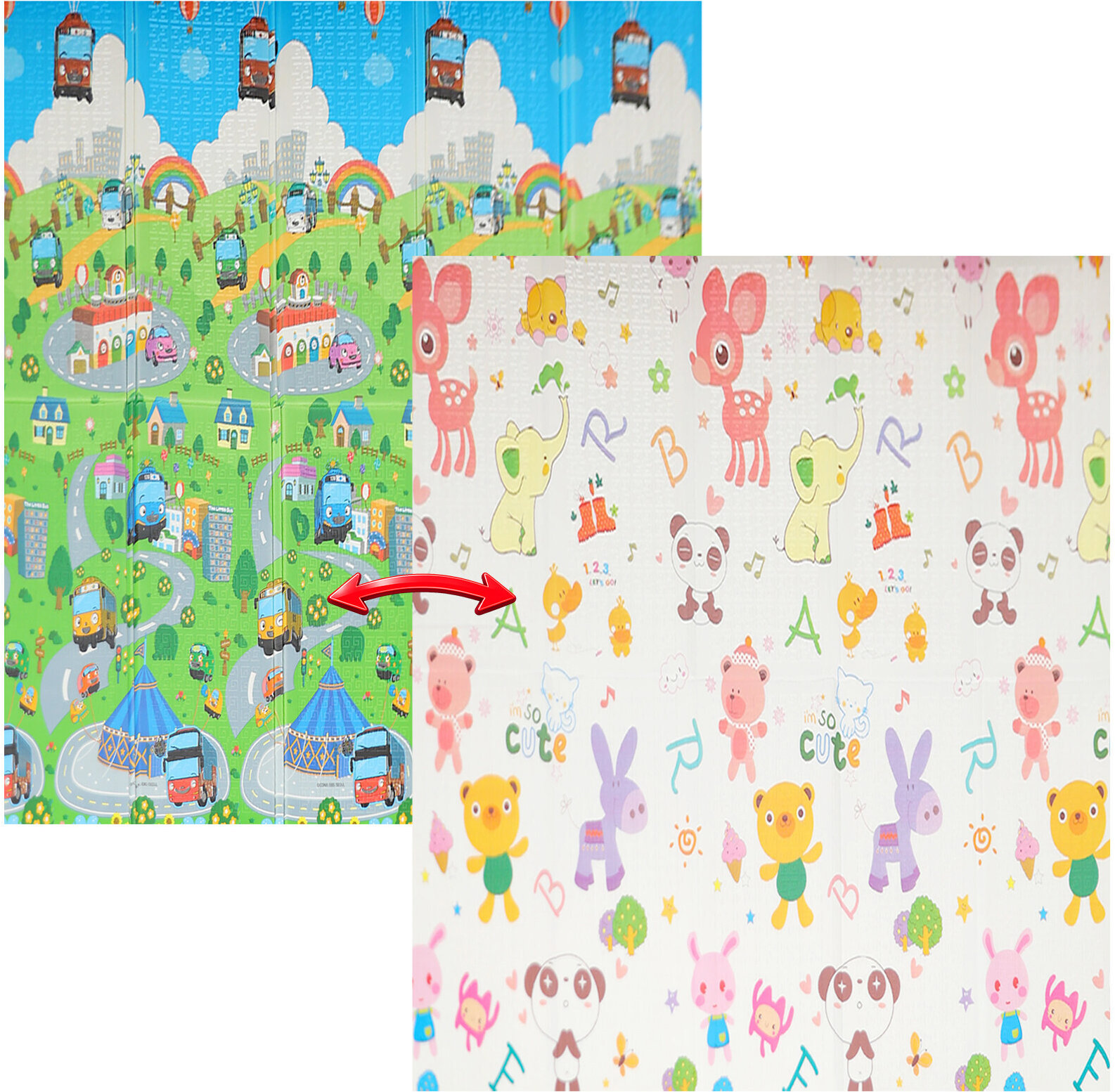 Aga4Kids Dětská skládací pěnová podložka 200 × 180 cm DS3011