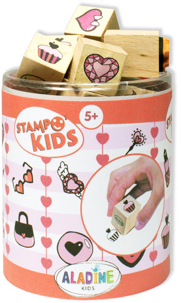 Dětská dřevěná razítka Holčičí poklady