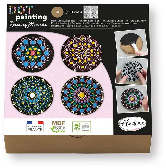 Aladine Sada na tečkování mandala 8 kruhů
