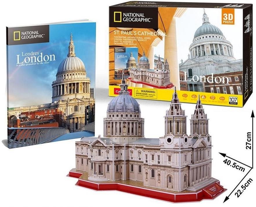 Cubicfun 3D puzzle National Geographic: Katedrála svatého Pavla 107 dílků