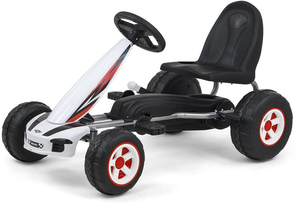 Milly Mally Dětská šlapací motokára Go-kart Viper bílá