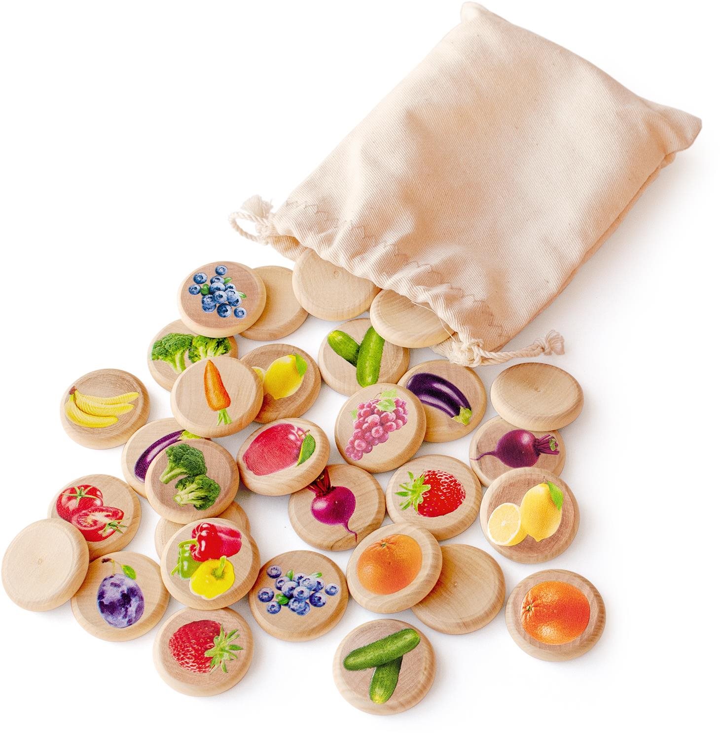 Ulanik Desková hra pro děti pexos "Ovoce a Zelenina"