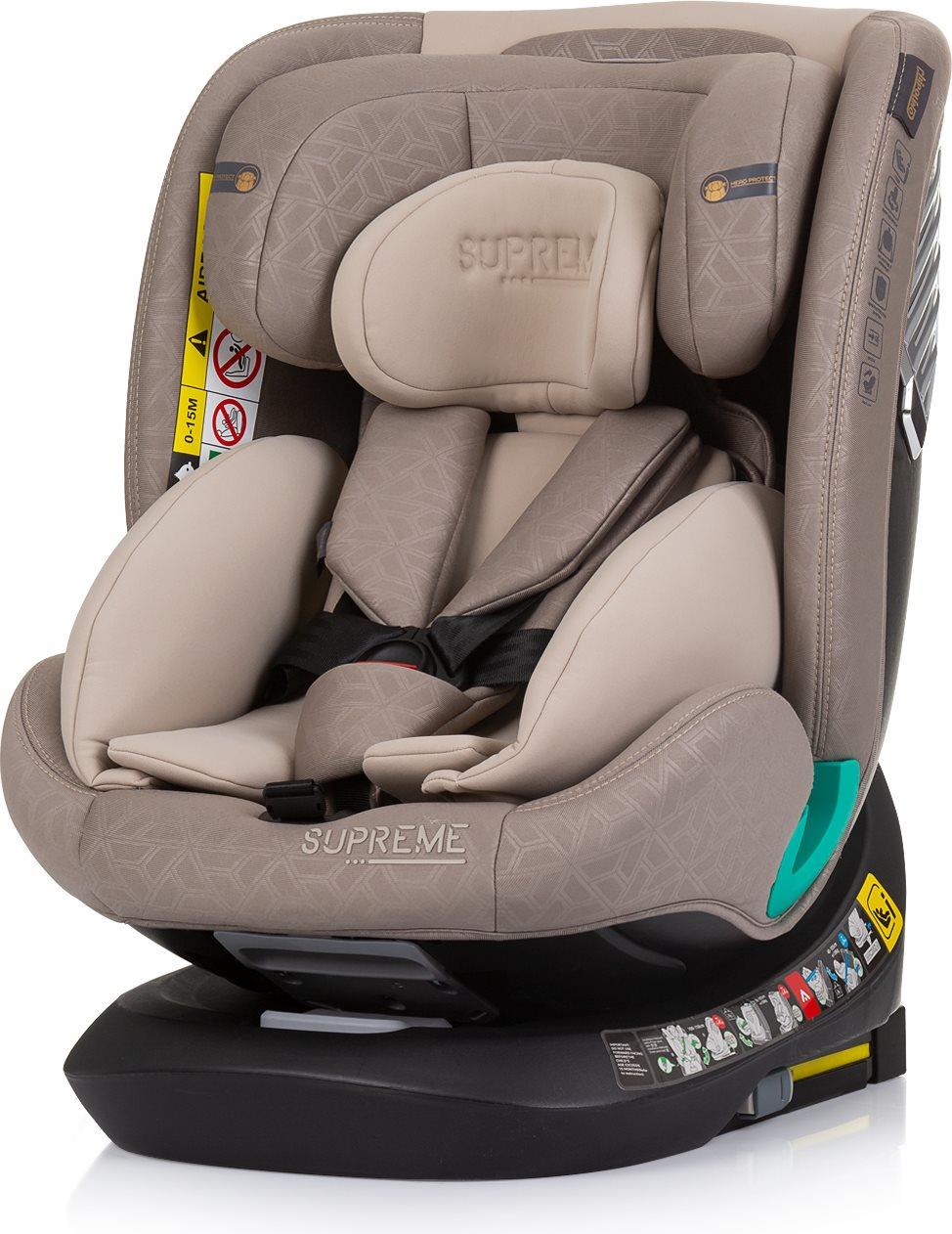 CHIPOLINO Supreme i-Size 40-150 cm Isofix 360 Macadamia