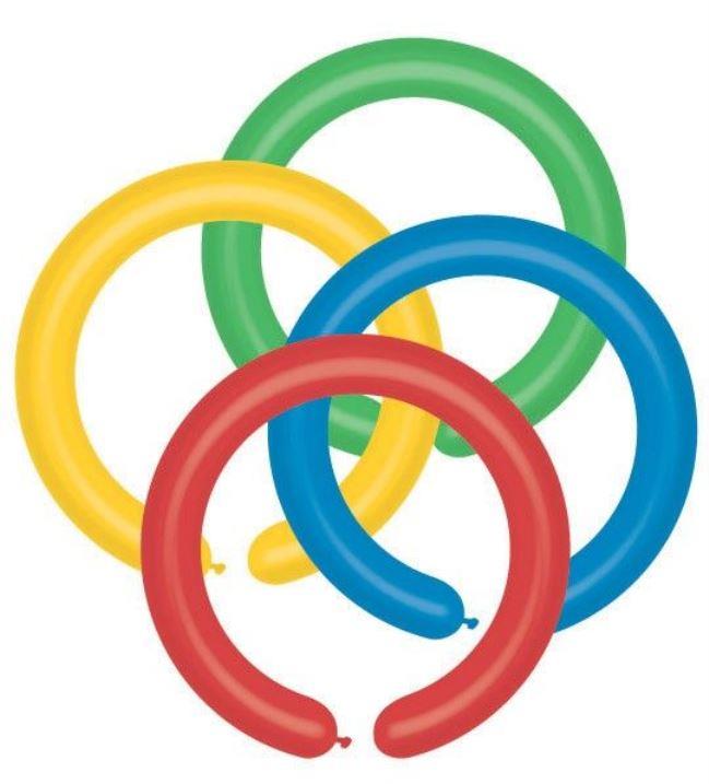 SMART BALLOONS Balónek modelovací Gemar úzké - barevný mix - 100 ks