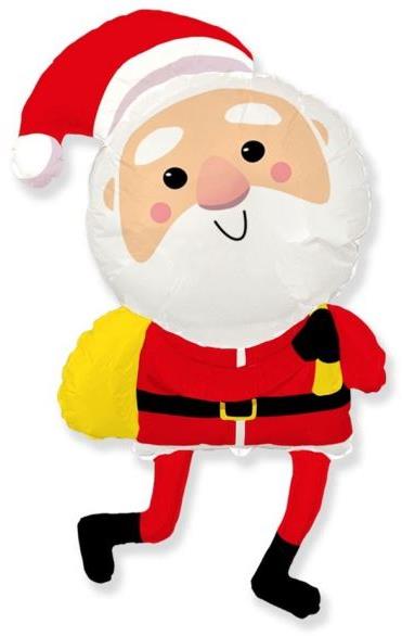 Flexmetal Balón foliový Happy Santa Claus – Mikuláš, Vánoce 102 cm