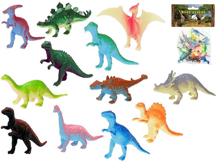 Dinosaurus 4 - 8 cm 12 druhů 12 ks