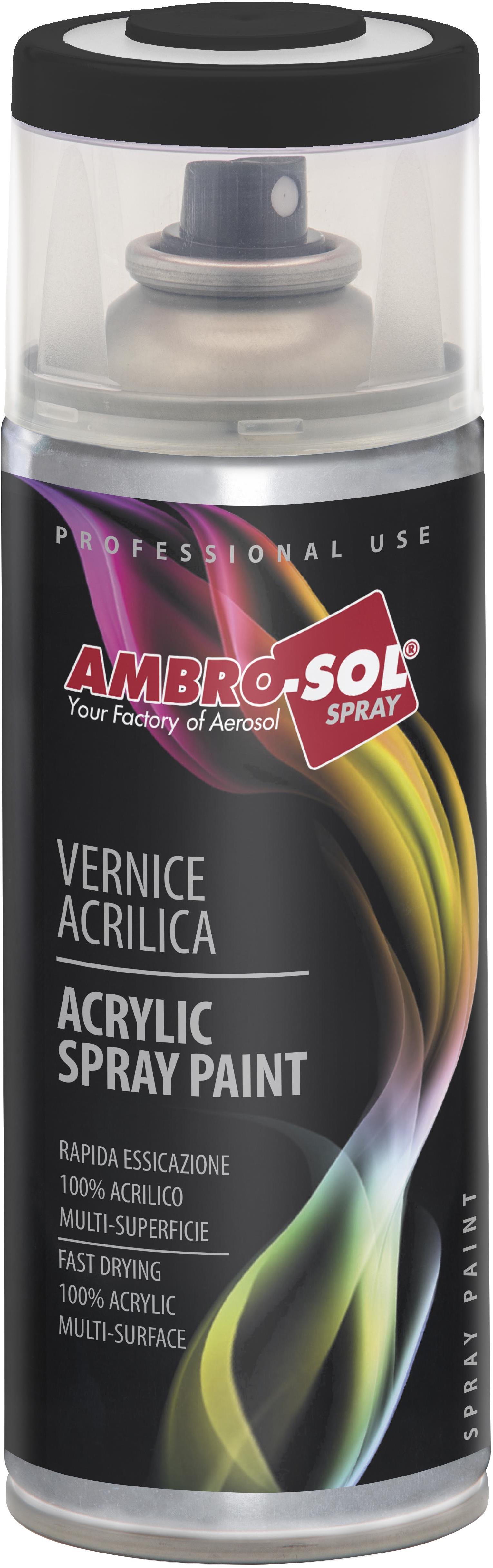 Ambro-Sol Víceúčelová černá akrylová barva ve spreji Multipurpose Acrylic Paint