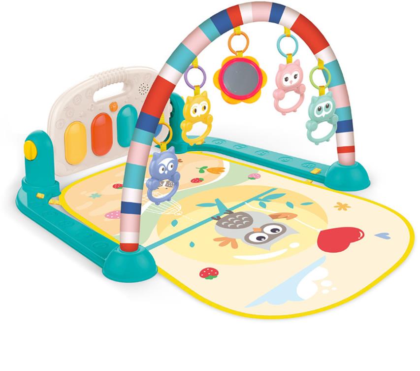 Bavytoy Podložka s hrazdičkou Sovičky tyrkysová