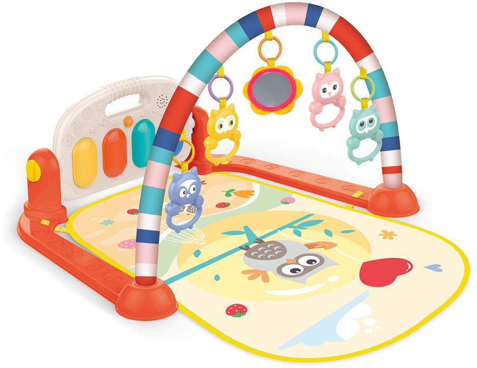 Bavytoy Podložka s hrazdičkou Sovičky oranžová