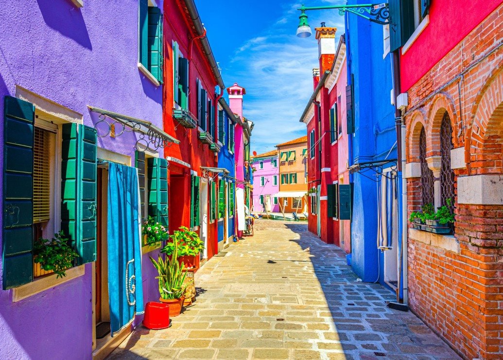 BLUEBIRD Barevné domky na ostrově Burano 500 dílků