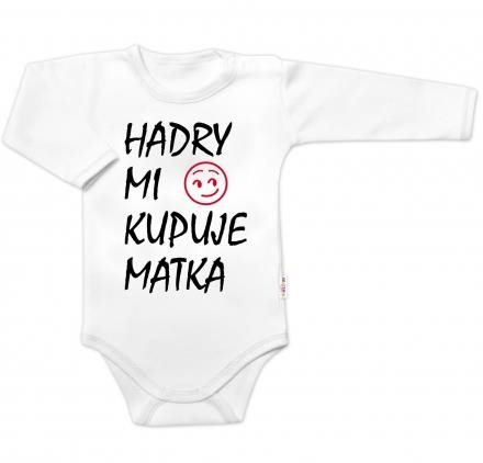 Baby Nellys body dlouhý rukáv Hadry mi kupuje matka bílé vel. 56