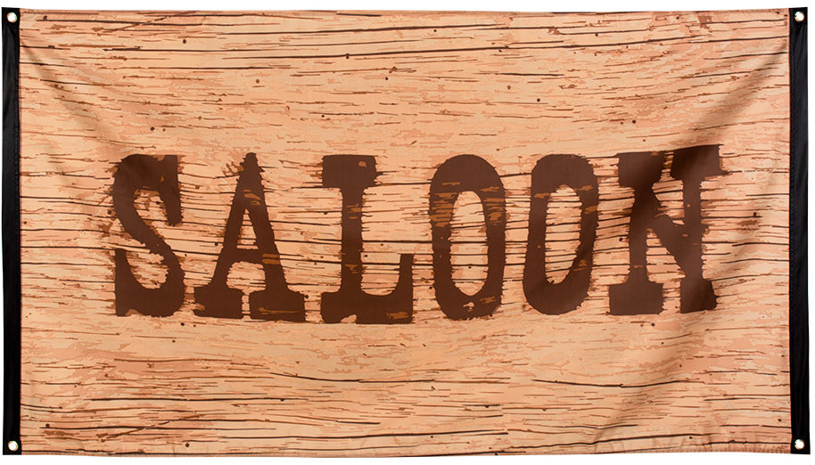 Boland Vlajka s nápisem Saloon westernová