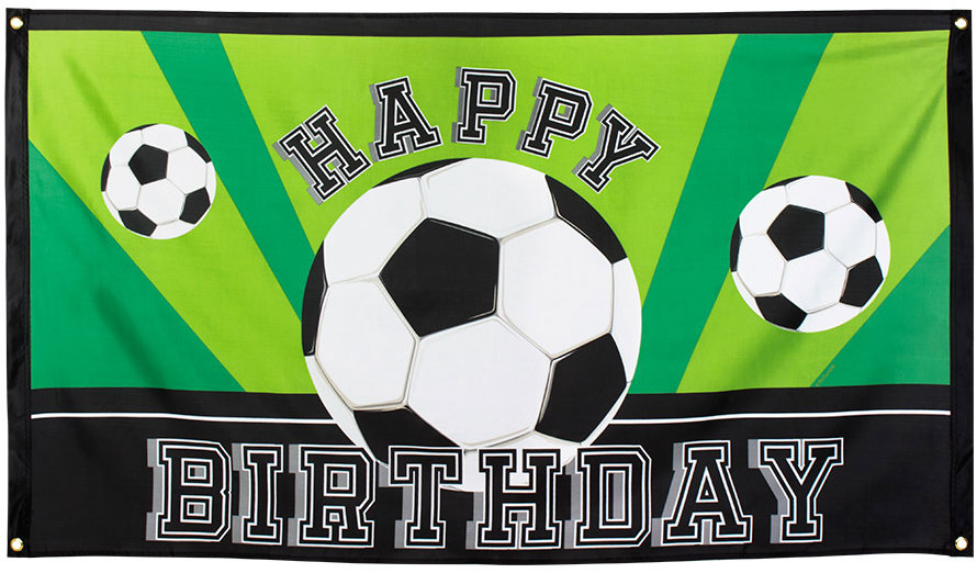 Boland Polyesterová vlajka 'Happy Birthday' fotbalová