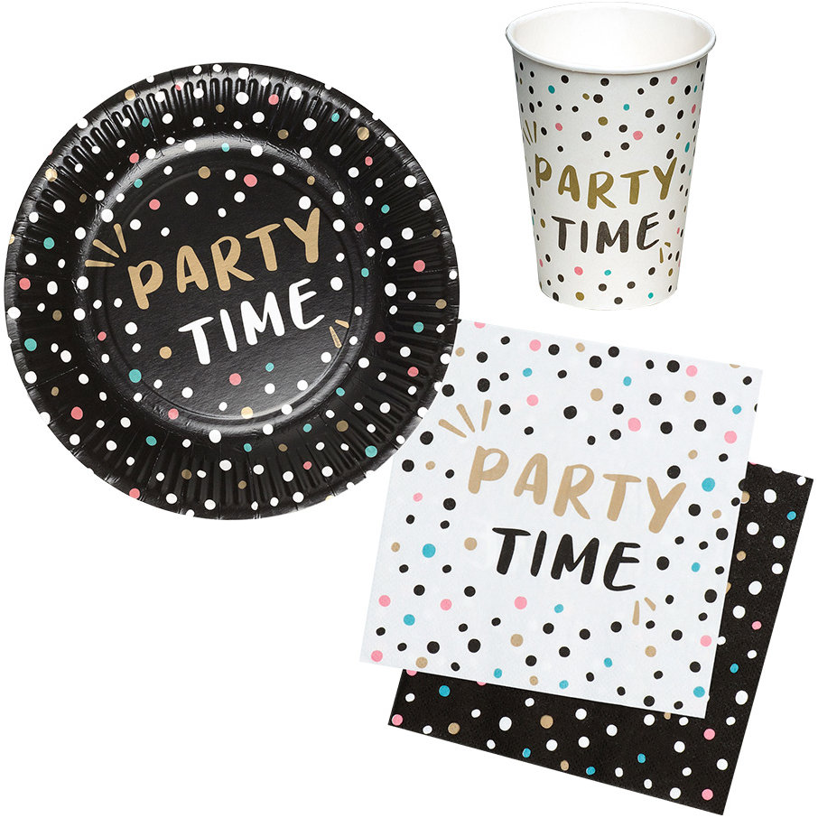 Boland Stolní set 'Party Time' (6 talířů, 6 šálků, 12 ubrousků)