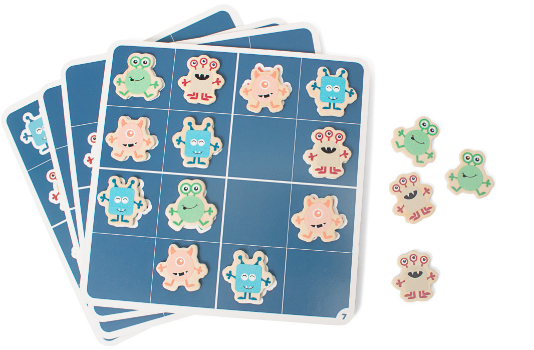 BS Toys Dřevěné sudoku - příšerky