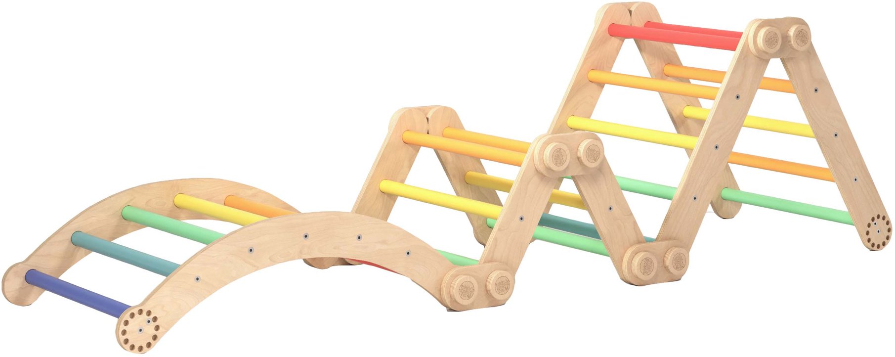 BusyKids Montessori lezecká sestava duhová