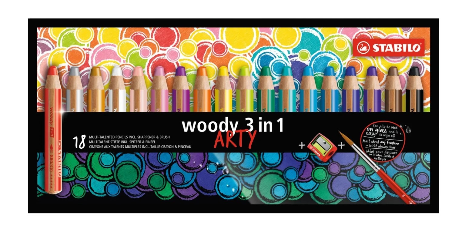 STABILO woody ARTY 3 v 1 pastelky 18 barev