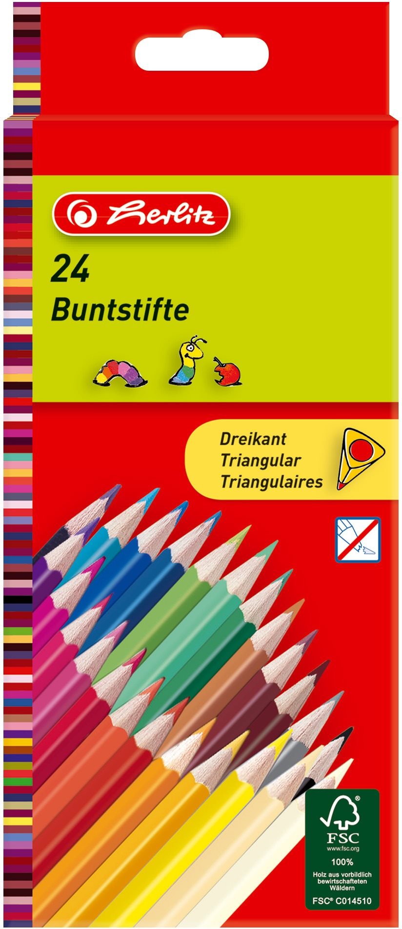 HERLITZ trojhranné 24 barev