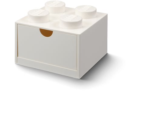 LEGO stolní box 4 se zásuvkou - bílá