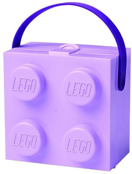 LEGO box s rukojetí - fialová