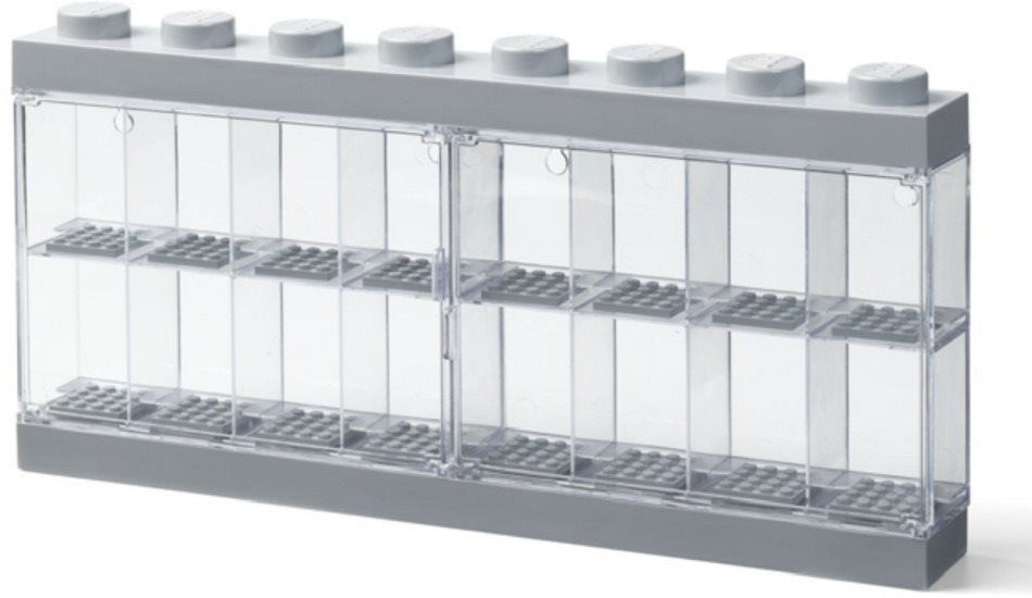 LEGO sběratelská skříňka na 16 minifigurek - šedá