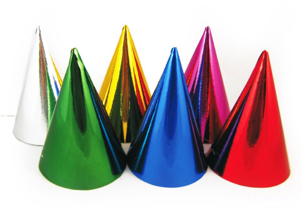 Wimex papírový klobouček průměr 10,5 × 16 cm, barevný mix - 6 ks