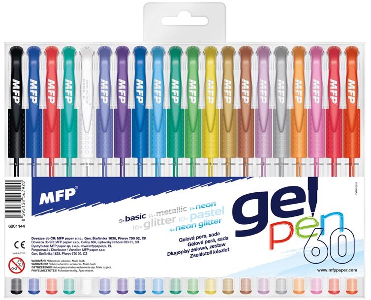 MFP gel pen - sada 60 ks