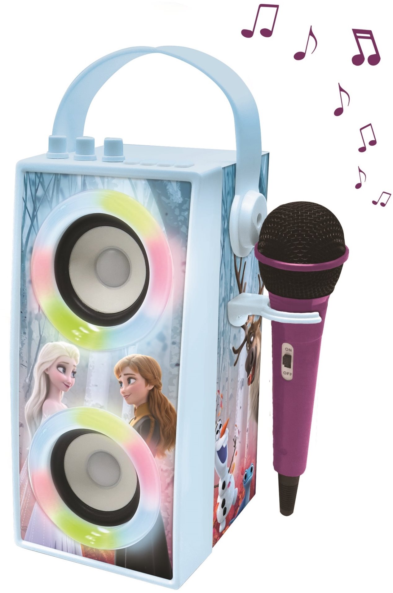 Lexibook Frozen Přenosný Bluetooth reproduktor s mikrofonem a světelnými efekty