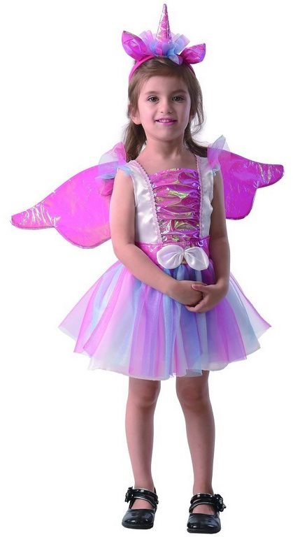 Šaty na karneval - jednorožec, 92 - 104 cm
