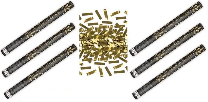 Konfety 60cm zlaté metalické 6 ks