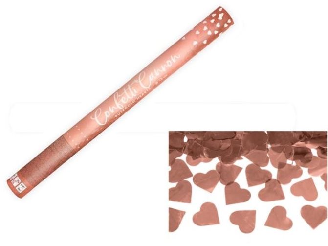 Konfety 60 cm - zlaté metalické srdce 1 ks