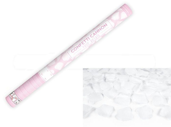 Konfety 60cm - bílé okvětní lístky